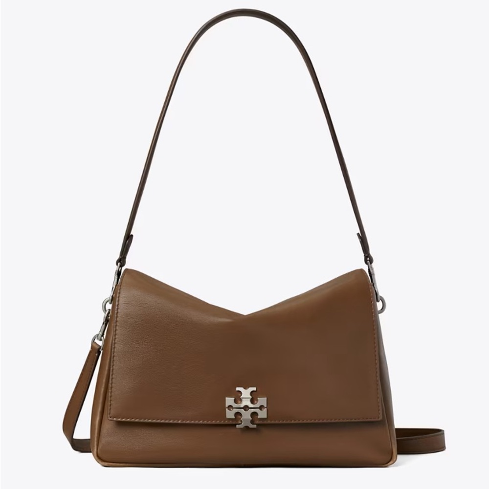 Tory Burch Charlie Shoulder Bag in Malt Brown NWT